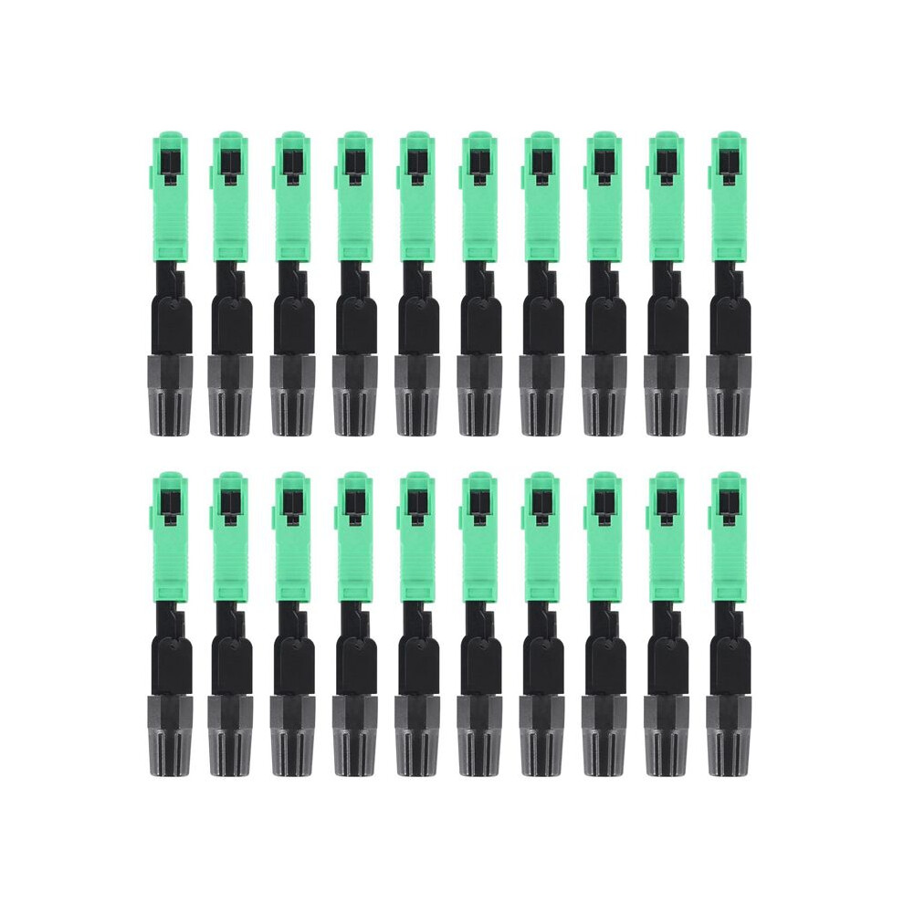 Photos - Other for Computer Jojomino 20Pcs Sc/Apc Fiber Optic Connector Embedded Single Mode Component Fiber Optic Quick Connector-Black + Green