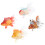 4Pcs Simulation Goldfish Models Plastic Fish Figurines for Home Decor 11