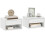 Homcom Mesitas de Noche Blanco 37 x 32 x 21 cm 1