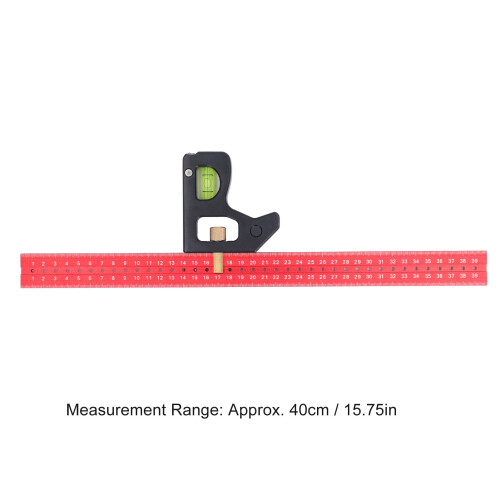 Adjustable Sliding Ruler Aluminum Alloy 40cm 90/45 Degree Angles 1
