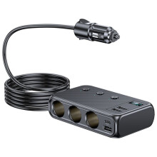 128W Car Charger Splitter Multi PD30W Cigarette Lighter Adapter Car Cigarette Lighter Socket Splitter with