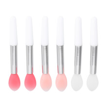 6 draagbare make-upborstels inclusief siliconen lippenborstel