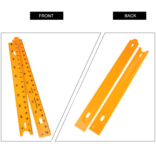 1pc Plastic Ruler Sectional Ruler Measuring Tool For School Office 2