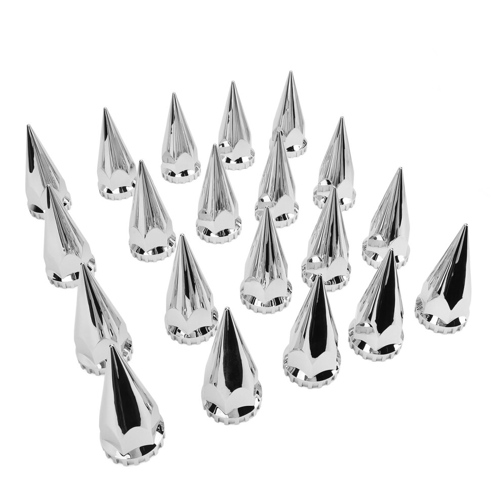 33Mm Chrome Abs Spiked Threaded Lug Nut Cover For Trucks & Trailers 4031388650262