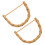 2St D-Type Bamboe Tasgrepen Beige Handmade DIY Accessoires 1
