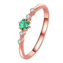 Goldplattierter Ring Mit Strasssteinen Für Frauen Größe 8