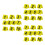 30Pcs Compact Acrylic Table Signs Double-Sided Reusable Yellow Markers 8