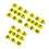 30Pcs Compact Acrylic Table Signs Double-Sided Reusable Yellow Markers 9