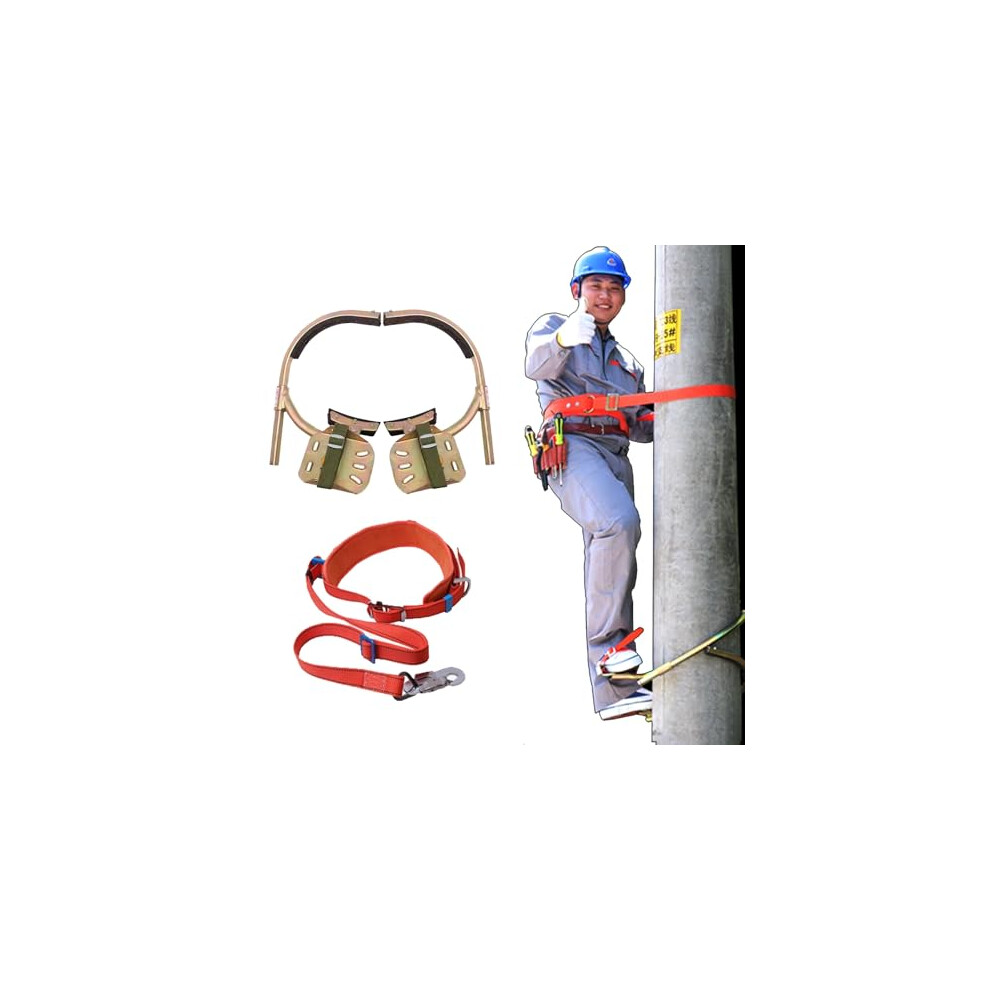 Adjustable Tree Climbing Spikes With Ergonomic Antislip Pedals And Safety Lanyard For Electricians And Beginners 9351714661331