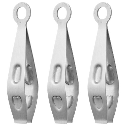 3Stk Robuste Flache Pinzette Für Haarentfernung Und Küche