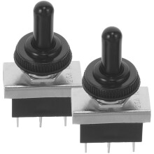 2Stk Schwarzer Auto Boot Kippschalter Plastik Eisen Professionell