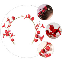 handgemaakte haarband helder stof bruid haarsieraden
