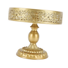 Golden Lace Dessert Stand Iron Food Display 12-inch Round Party Holder
