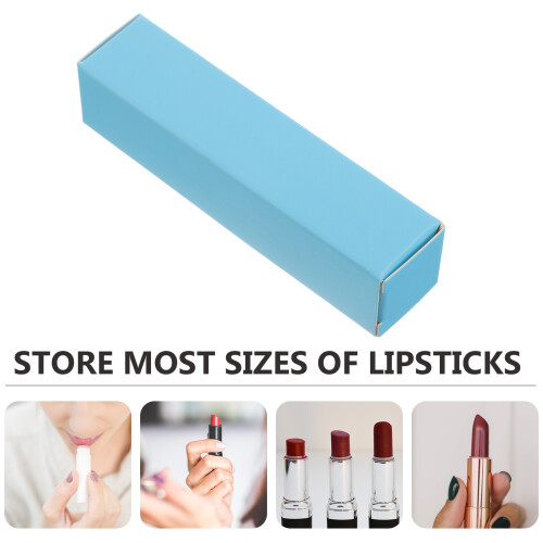50Pcs Durable Kraft Paper Lip Balm Wrapping Boxes Sky-Blue 1