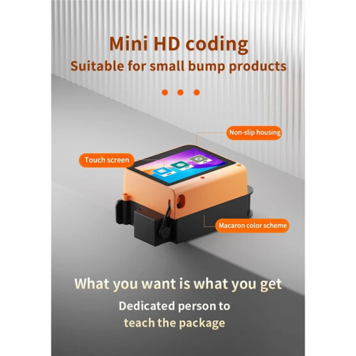 T1  Hand Held Expiry Date Portable Handheld Coding Machine Tij Thermal Inkjet Printer Bright Orange 2