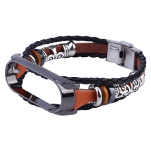 Vintage Armband Aus Leder Und Zinklegierung, Schwarz, Unisex