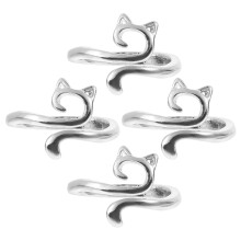 4 stück verstellbare metall fingerringe für frauen teen mädchen