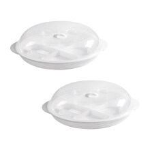 Egg Poacher Gekochtes Ei Kochgerät PP Weiß 2 Stück