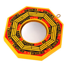 1Set Fengshui Bagua Spiegel Bambus Deko Spiegelanhänger Für Zuhause