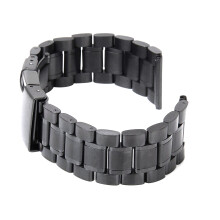 24mm Edelstahl Gliederarmband Mit Geradem Ende Und 2 Federringen