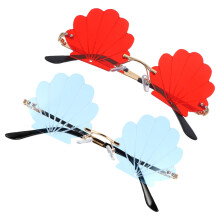 Masteelf 2 Paar Rahmenlose Brille Urlaubs-Shell Sonnenbrille