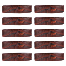 10Stk Braune Leder Uhrenband Schlaufe Strap Ersatz Uhr Zubehör