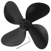 Schwarze Aluminiumventilatorflügel Für Kaminsystem Und Holzfeuer