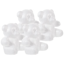 4 Pcs Foam Bear Model Polystrene Child Craft Mold Polystyrene Shapes