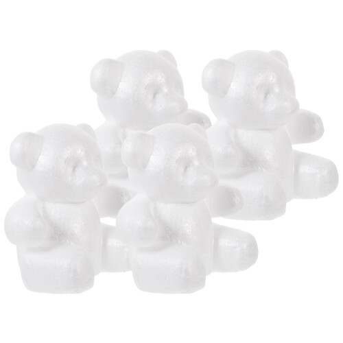4 Pcs Foam Bear Model Polystrene Child Craft Mold Polystyrene Shapes