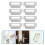 Door Latch Guard Plate 8pcs Silver 10x4.5in For Home Security 4