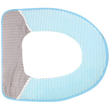 Corduroy Sitzkissen Toilettenbezug Warm Für Zuhause Blau