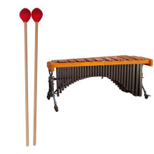 Ein Paar Marimba Schlägel Gummischlegel Mit Holzgriff Rot