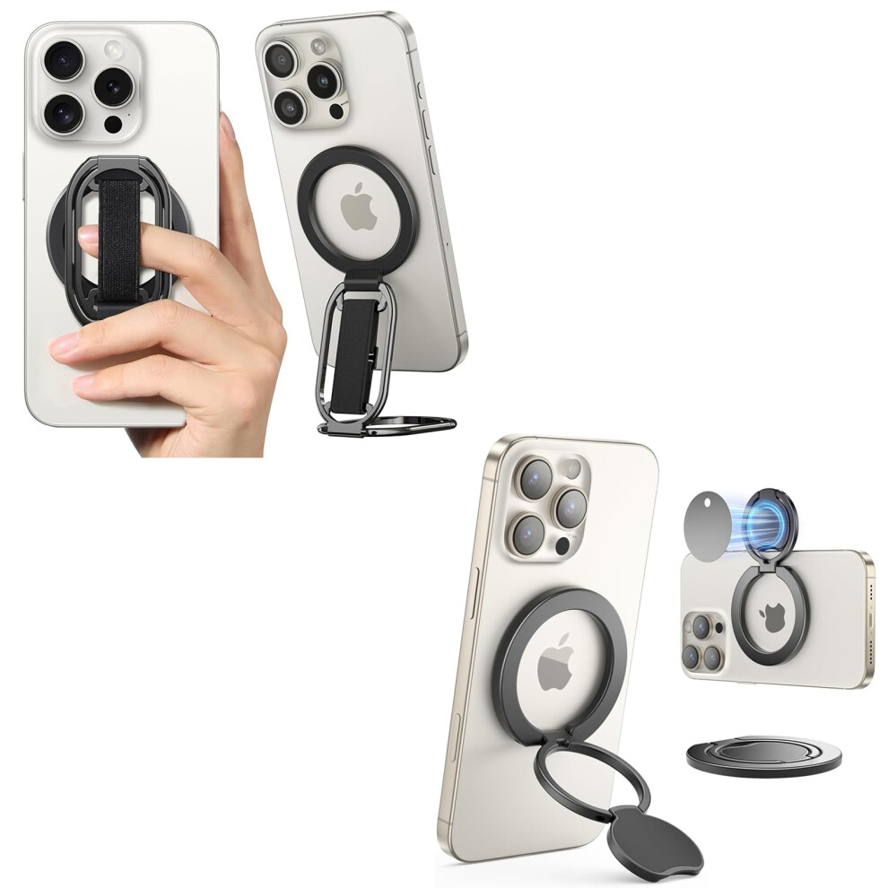 Phone Grip With Finger Loop And Dualside Magnetic Ring Holder For Magsafe Smartphones 9169991313351