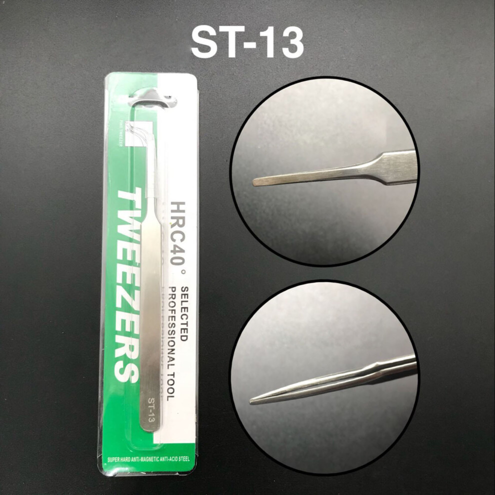 Penghui-Toys (St-13) Eyebrow Eyelashes Tweezers 1.5Mm Interior Tip To Grab Hair From The Root For Women Young Girls
