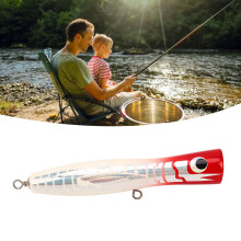 Großer Buchenholz-Popper Köder 14 cm 45 g Reflexive, attraktive Farben