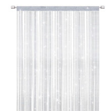 String-Moskitonetz-Türvorhang, eleganter Quasten-Trennvorhang für die Innendekoration, grau (100 x 200 cm)