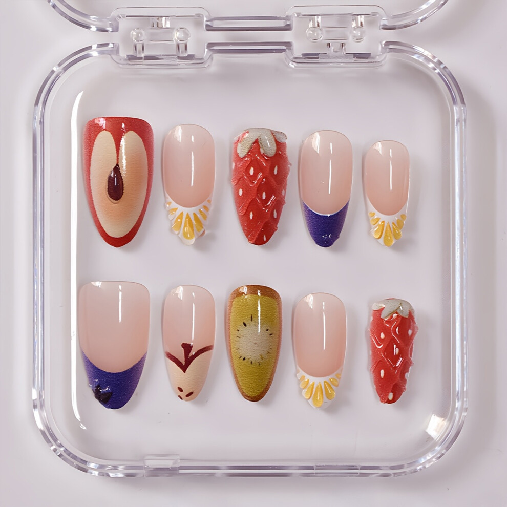 Reach-Tools (Xs) Fruit Print Press-On Nails - Chip & Smudge Proof