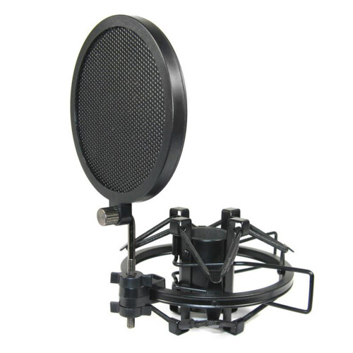 Mic Filter Shield Mikrofonfilter Doppellagig Schwarz Schutz 1
