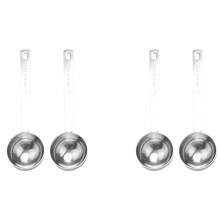 Stainless Steel Coffee Scoop, 4 Tablespoon Measuring Spoon Coffee Scoop, 30Ml Metal Long Handled Spoons Set of 4