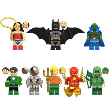 8pcs DC Justice League Batman Flash Green Lantern Steel Ocean King Minifigure Kid Toy Gift