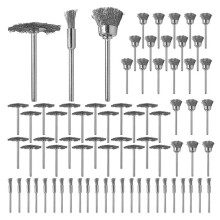 75-Teiliges Drahtbürsten-Set, Stahldrahtbürste, Polierräder, Komplettes Set, 1/8-Zoll-Schaft, Zubehör für Rotationswerkzeuge