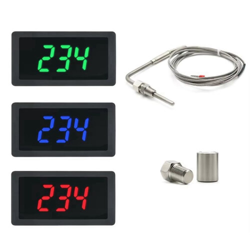 Medidor de LED com Sensor EGT Sensor de Temperatura Kit de Solda Função Ajustável Compatível com Pt100 Temperatura e