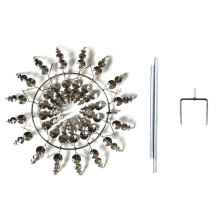 WindmüHlen-Dekoration Aus Metall, Garten-Windspiel, Windbetriebene 3D-Skulptur, WindfäNger für Gartendekoration, B