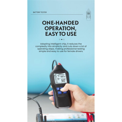 Tester per Batteria Auto 12V/24V Automotive Quick Load Plug Cranking Check Diagnostic Scan Tool Display LCD Screen 2