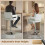 Homcom HOMCOM Bar Stools Adjustable Swivel with Armrest Set of 2 White 4