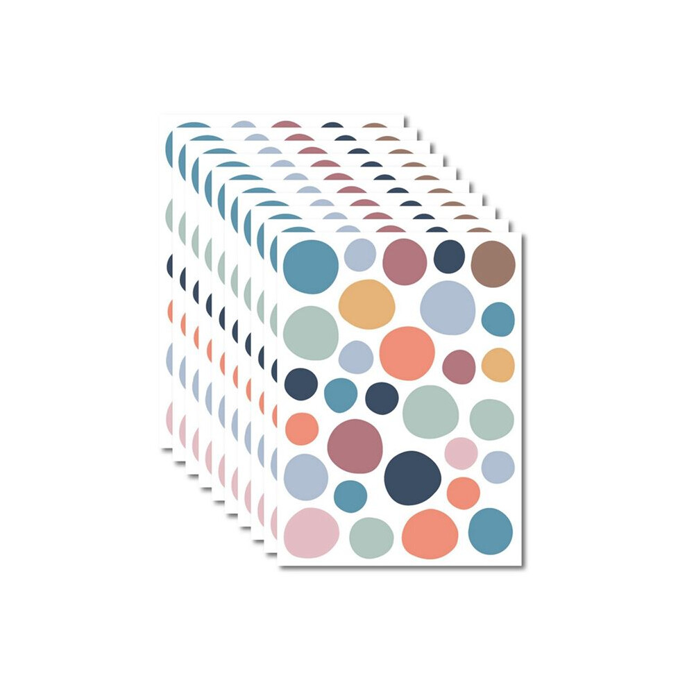 300Pcs Colorful Polka Dots Wall Stickers Peel and Stick Rainbow Wall Stickers Decoration for Nursery Wallpaper Bedroom