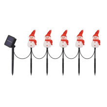 Christmas Decorations Solar Lights Outdoor Garden Decor Snowman-Christmas Ornaments Solar Powered Garden Decor H