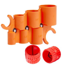 1/4-1 Inch Dieptemeter met 2-Delige Pijpontbraamgereedschapset, 1/8 Tot 1-5/8 Inch Binnen- en Buitenruimer voor Pijpleidingen en Afschuingereedschap