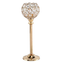 European Metal Crystal Candle Holders Desktop Decoration Gold Candle Holders Wedding Home Decoration 1 Pcs