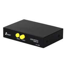 2 Port USB 2.0 Sharing Switcher 2 in 1 Out USB Print Sharer for PC Scanner Printer Laptop Desktop Computer